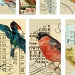 Nunn Design Birds Channel Bead Collage Sheet