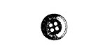 Round Button Mini Rubber Stamp 14mm