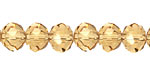 Light Topaz Crystal Faceted Rondelle 10mm