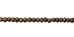 Golden Pyrite (silver tone) Faceted Rondelle 3mm