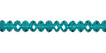 Teal Crystal Faceted Rondelle 6mm