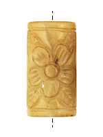 Antique Soocho Jade Carved Thin Pillow 45x24mm