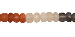 Moonstone (multi) Faceted Rondelle 6-7mm