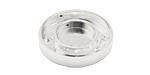 Silver (plated) Closed Smooth Round (1 channel, 2 hole) Katiedids 25mm