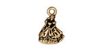 TierraCast Antique Gold (plated) Princess Charm 13x19mm
