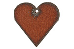The Lipstick Ranch Rusted Iron Heart Pendant 30mm