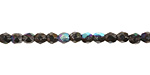 Czech Fire Polished Glass Hematite AB Round 3mm