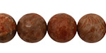 Fossil Coral (red) Faceted Round 14mm