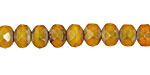 Czech Glass Artichoke Fire Polished Rondelle 6x9mm