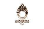 TierraCast Antique Silver (plated) Garland Toggle Clasp 17x12mm, 17mm Bar