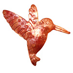 Patricia Healey Copper Hummingbird Pendant 38x46mm