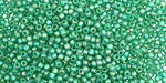 TOHO Transparent Rainbow Frosted Dark Peridot Round 11/0 Seed Bead