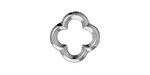 TierraCast Rhodium (plated) Medium Quatrefoil Link 16mm