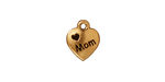 TierraCast Antique Gold (plated) Love Mom Charm 10x12mm