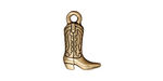 TierraCast Antique Gold (plated) Western Boot Charm 12x18mm