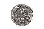 Druzy (metallic silver) Round Cabochon 25mm