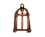 Ezel Findings Antique Copper Bird Cage Pendant 16x31mm