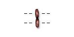 TierraCast Antique Copper (plated) Nugget 2-Hole Bar 7x13mm