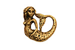 Green Girl Gold (plated pewter) Swimming Mermaid 24mm