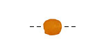 African Recycled Glass (orange) Irregular Round 8-9mm