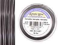 Artistic Wire Silver Plated Hematite 18 gauge, 20 feet
