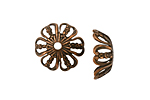 Stampt Antique Copper (plated) Wind Dreamer Bead Cap 6x16mm