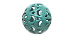 Painting with Fire Torch Fired Enamel Spruce Green Arabesque Round 20mm