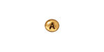 TierraCast Antique Gold (plated) Alphabet Bead "A" 7x6mm