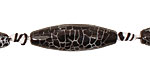 Black Fire Agate Faceted Rice 29-34x9-10mm