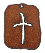 The Lipstick Ranch Rusted Iron Cross Dog Tag 42x50mm