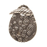 Saki White Bronze Shell Toggle Clasp 31x42mm, 26mm bar