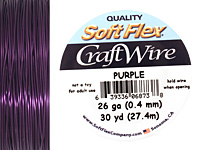 Soft Flex Purple Craft Wire 26 gauge, 30 yards