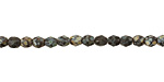 Czech Fire Polished Glass Matte Jet Picasso Round 3mm