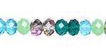 Sea Breeze Crystal Mix Faceted Rondelle 8mm