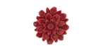 Opaque Maroon Lucite Dahlia Flower Cabochon 16mm
