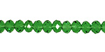 Kelly Green Crystal Faceted Rondelle 6mm