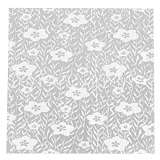 Lillypilly Silver Flower Garden Anodized Aluminum 3"x3" Sheet, 22 gauge