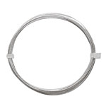 German Style Wire Silver (plated) Check Pattern Round 20 gauge, 2 meters