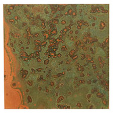 Lillypilly Verde Patina Copper Sheet 3"x3", 24 gauge