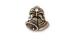 TierraCast Antique Brass (plated) Christmas Bells 16mm