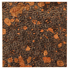 Lillypilly Mottled Raised Flower Embossed Patina Copper Sheet 3"x3", 36 gauge