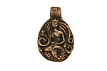 Green Girl Shibuichi Mermaid Wisdom Pendant 17x27mm