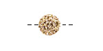 Light Peach Pave (w/ Preciosa Crystals) Round 10mm