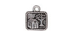 TierraCast Antique Silver (plated) Mi Casa Milagro 16x18mm