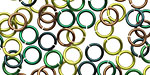Camo Mix Enameled Copper Round Jump Ring 6.5mm, 18 gauge