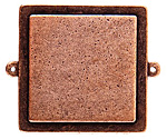 Nunn Design Antique Copper (plated) Raised Tag Grande Square Link 46x38mm