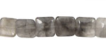 Natural Silver Quartz Puff Square 12mm