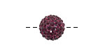 Violet Pave Round 12mm