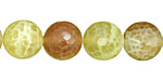 Lime Fire Agate Faceted Round 12mm