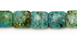 African Turquoise Puff Square 12mm